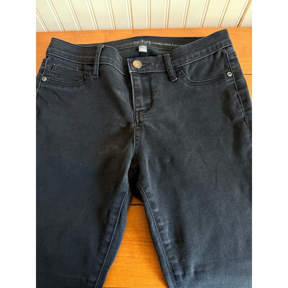 New York & Company Soho Jeans Crosby Slim Leg Crop Black Pants Womens Size 6 - Picture 5 of 9